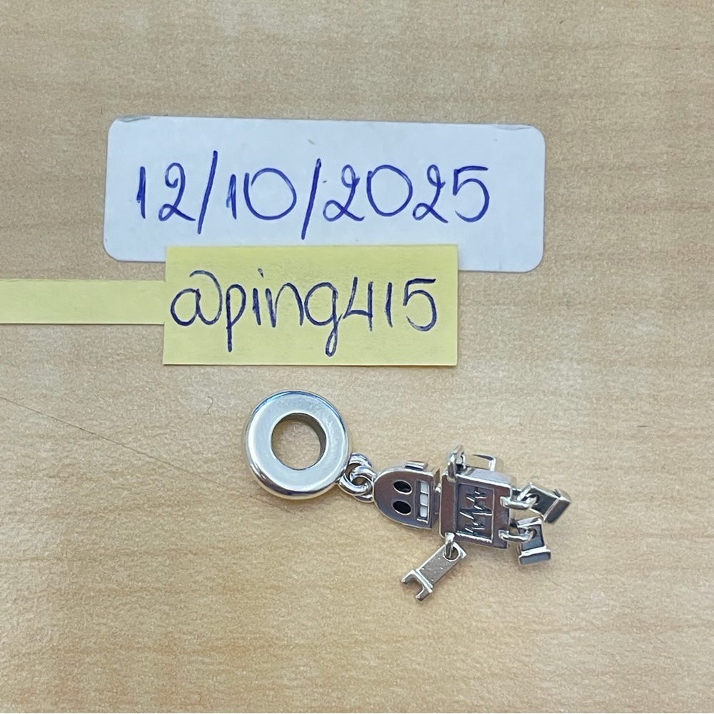 Pandora Bestie Bot Robot Dangle Charm - Picture 8 of 11